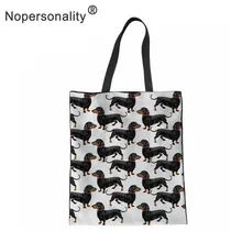 Nopersonality в виде милой собачки такса узор Женская сумка-шоппер сумки стильные Повседневное Для женщин сумка через плечо Сумки для дам