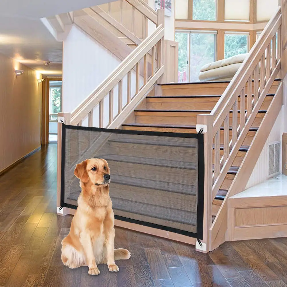 

Magic Dog Gate Ingenious Mesh Dog Fence For Indoor and Outdoor Safe Pet Dog gate Safety Enclosure Pet supplies Dropshipping