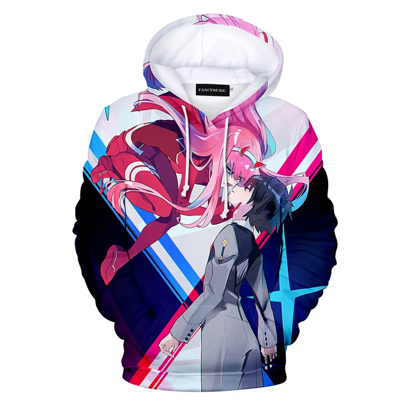 Darling In The Franxx толстовки женские с длинным рукавом толстовки с капюшоном повседневные трендовые уличные толстовки