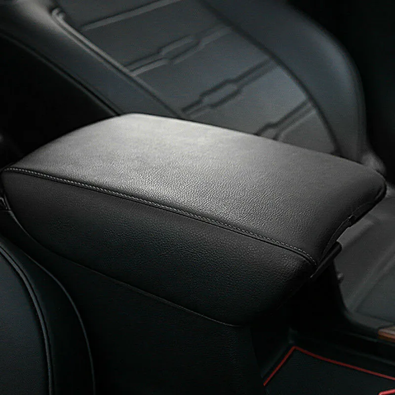 Cover Armrest Box Pad Mat Cushion Leather Black 1Pc Protector For Honda