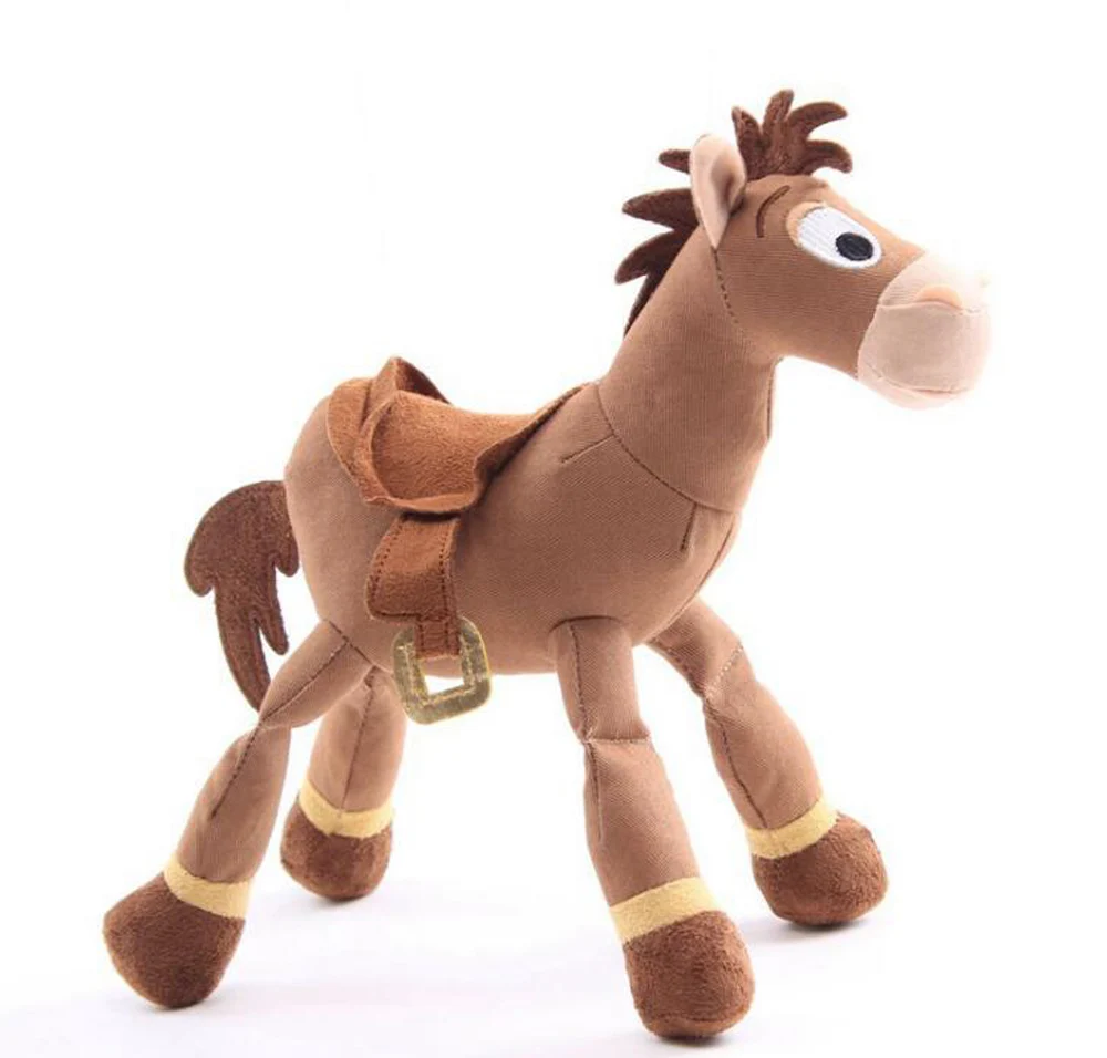 5 шт./партия, 5 стилей, Woody Buzz Lightyear, кролик, Ducky Bullseye, лошадка, Forky, розовая свинья, 17-28 см, плюшевая игрушка, фигурка куклы, розничная - Цвет: 25CMBullseyeTheHorse