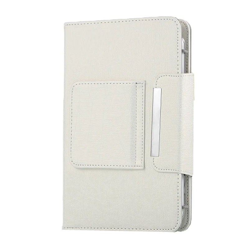 Планшет Беспроводная Bluetooth клавиатура PU кожаный чехол кронштейн крышка белый