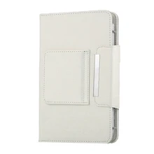 Планшет Беспроводная Bluetooth клавиатура PU кожаный чехол кронштейн крышка белый