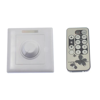 

AC 90-240V Triac LED Dimmer 220V 110V Dimmable Knob Push Switch Controller and Remote Control for LED Lights