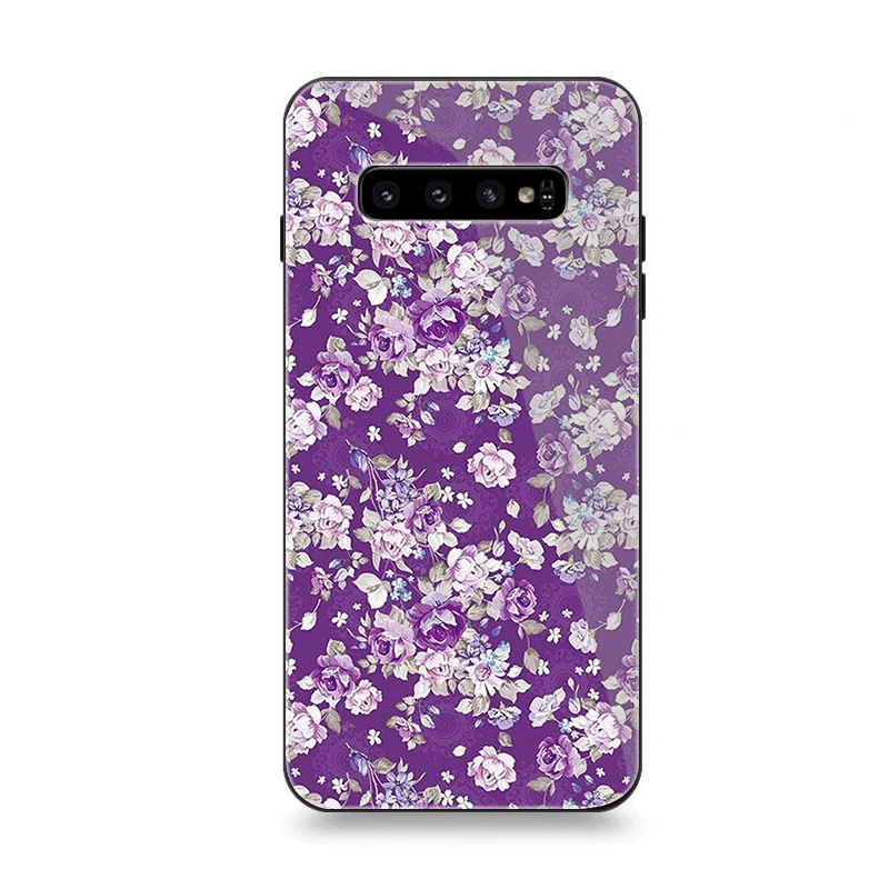 G12 Чехол для телефона Стекло для samsung A70 A50 A30 A40 A20 A60 A10 S7 край S8 S9 S10 плюс Чехол Красота цветок детка печати - Цвет: G12