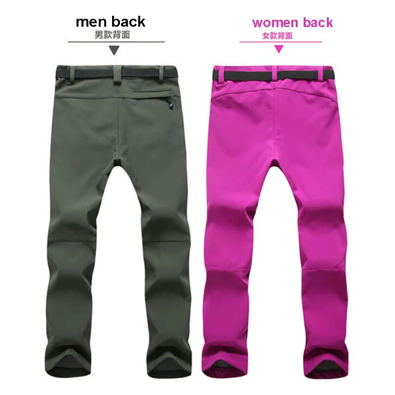 15 цветов лыжные брюки для сноуборда для мужчин и женщин треккинговые флисовые брюки Софтшелл-30 градусов походные лыжные брюки водонепроницаемые ветрозащитные