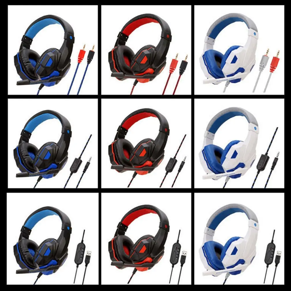 For PS4 for PC Computer Gaming Earphone Headphones Computer Headset Universal Headset with Microphone