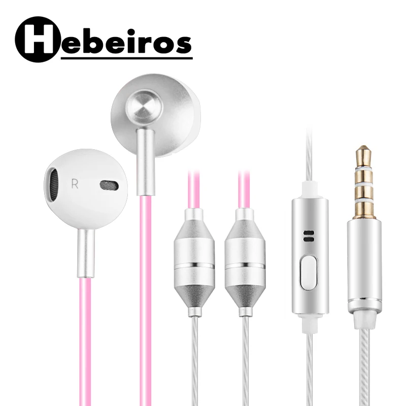 Pink Здоровые противорадиационные наушники-вкладыши для iphone/samsung Air Tube technology стерео музыка металлическая гарнитура 3,5 мм для huawei xiaomi - Color: Pink