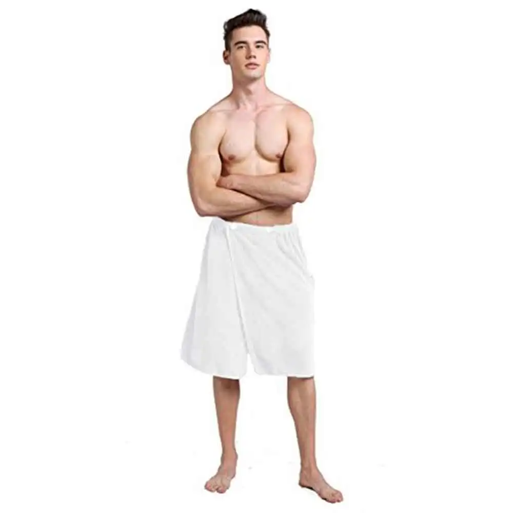 Sinland Wholesale Microfiber Men's Spa WrapS Towel Bath Towels With Snap Closure For Adults 24inx63in 1 Pack Hot Sale 3