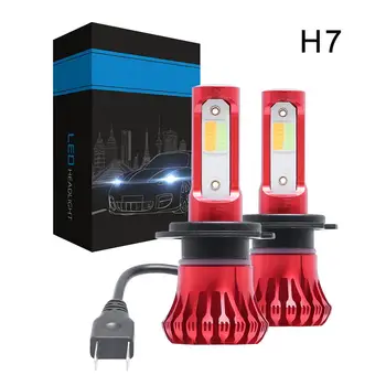 

2PCS H7 LED Headlights 12/24V Car Led Light H1/H7/H11/9005/9006 Three-Mode Waterproof Automobile Diode Lamps H7 Lights