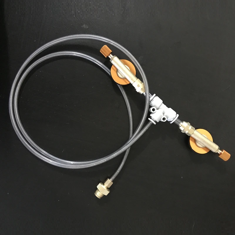 2 Gas Tank to 1 Burners Adapter Camping Outdoor Gas Refill Stove Valve