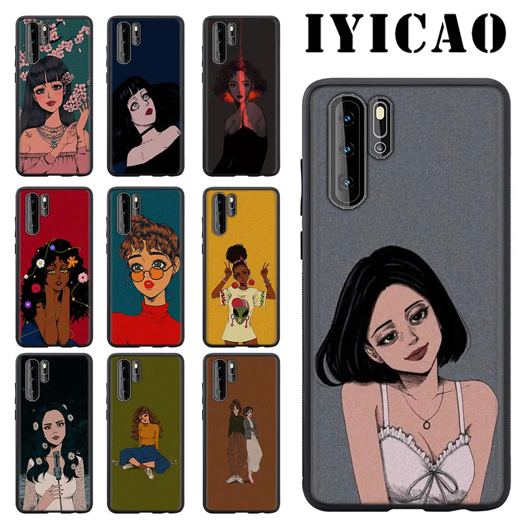 IYICAO pop comic girl and art мягкий чехол для huawei Y5 Y6 Y7 Y9 Prime mate 10 20 30 Pro Lite Nova 2i 2 3 3i 4 |