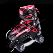 Double Row Roller Skates Lights Outdoor Beginner Colorful Roller Skates for Children Rolschaats Schoenen Sports Equipment