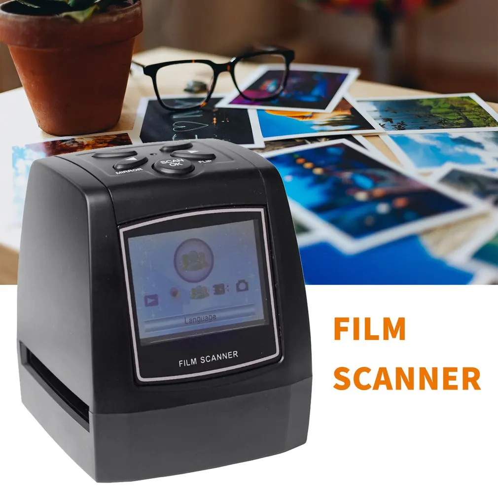 Переносной негативная пленка сканер высокого Разрешение фото сканер 35/135 мм слайд телекинопроектор цифровой пленочный конвертер 2,3" ЖК-дисплей
