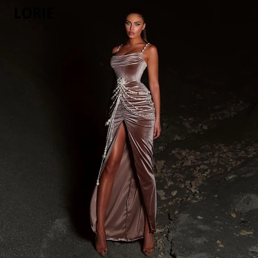 

Платье LORIE женское вечернее на бретельках, с разрезом сбоку