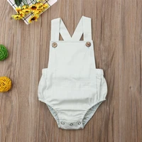 الجملة رومبير المولود الجديد طفلة الصبي ملابس الصيف طفل عادي أكمام حللا طفل Playsuit قطعة واحدة 1