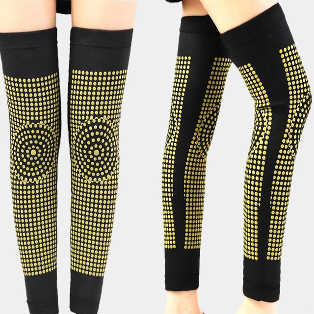 2Db Féreghordó Hosszú Térd Párnák Téli Meleg Térdtartó Láb Kompressziós Hüvely Támogat