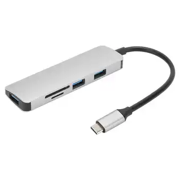 

Type-C Hub USB3.0 to HDMI Adapter Card Reader C Type Charging Memory Card Read New