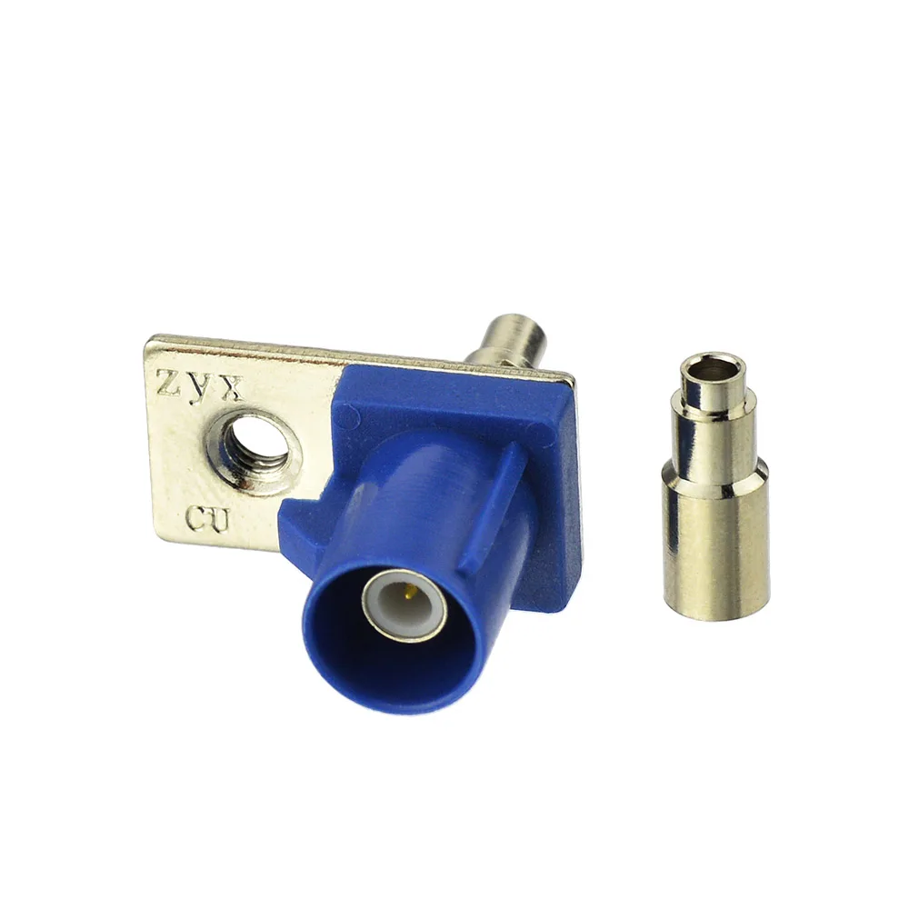 Blue Male RF Coaxial Connector for GPS Telematics Navigation