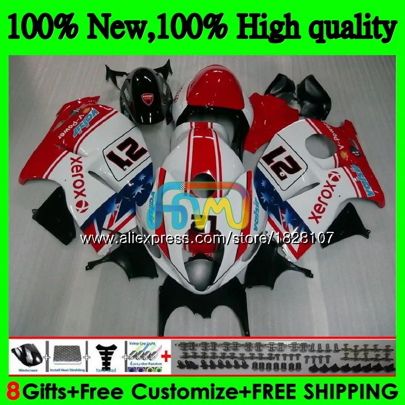 Корпус для SUZUKI Hayabusa GSXR 1300 GSXR1300 96 97 98 99 красного, синего цвета, со звездой и 01 48BS. 27 GSXR-1300 1996 1997 1998 1999 2000 2001 обтекатель