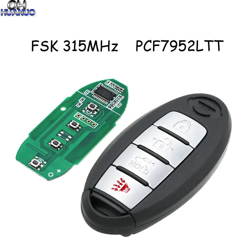 Смарт ключ дистанционного управления 3 + 1 кнопка FSK 315 МГц чип PCF7952LTT для Nissan Sunny с