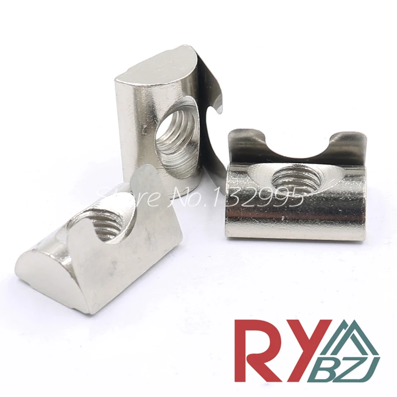 Drop in Sheet Nut Spring Nut for 4040 Aluminium Profile Carbon steel nickel plated