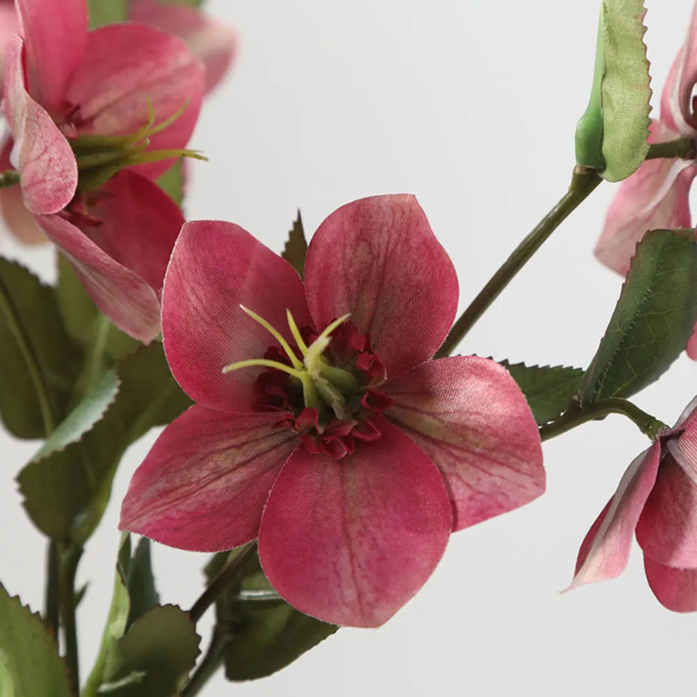 1 шт. моделирование Искусственные Рождественские цветы розы пустыни цветок украшение дома белый розовый свадебный букет поддельные цветок горшочное растение