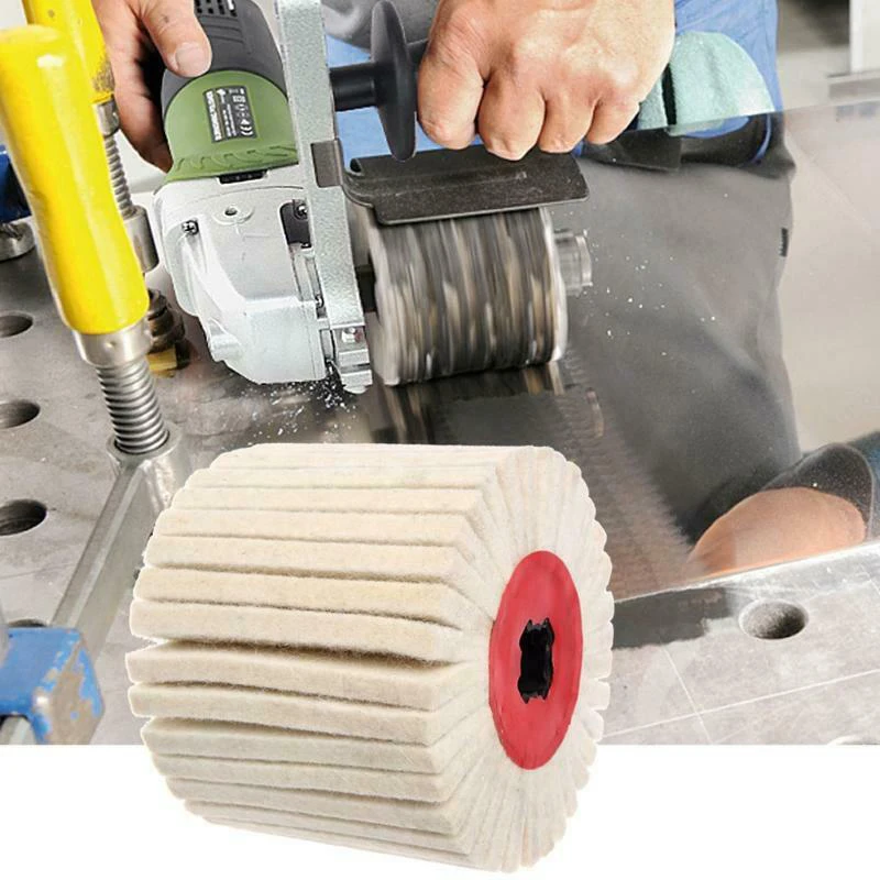 

120x100mm Deburring Abrasive Wool Round Brush Polishing Grinding Buffing Striping Wheel