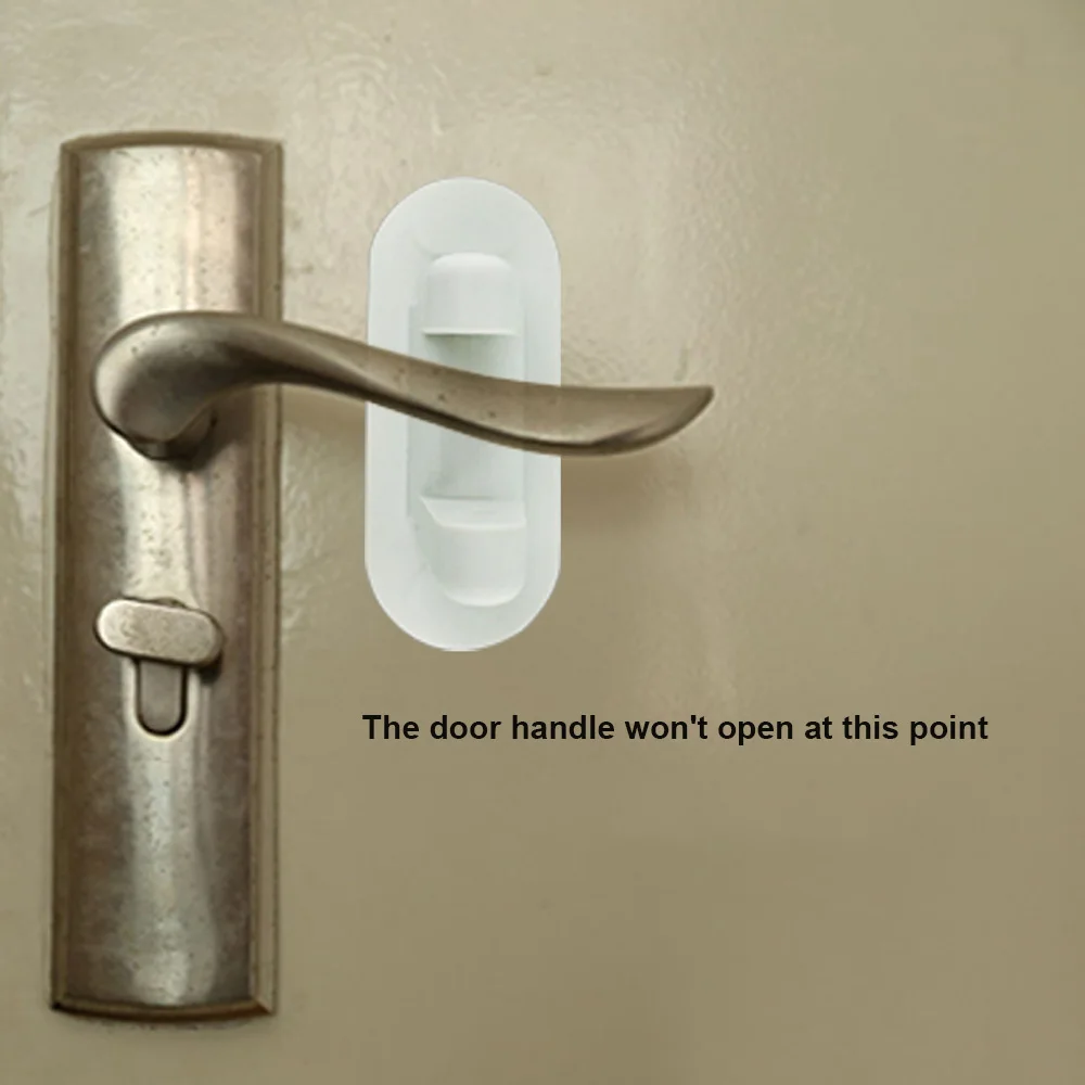 

Safety Lock Door Lever Home Children Protection Doors Handle Universal Adhesive Compatible Standard Door Lever Handles