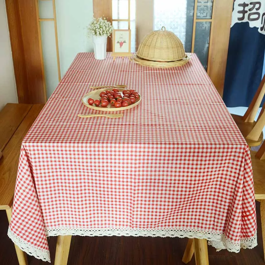 

Red Plaid Table Runner Placemat Table Mat Table Cloth Seat Cushion Cover Coasters Background Cloth Dining Tea Coffee Tablecloth