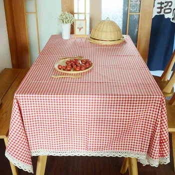 

Red Plaid Table Runner Placemat Table Mat Table Cloth Seat Cushion Cover Coasters Background Cloth Dining Tea Coffee Tablecloth