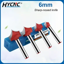 

6mm shank chamfer round groove drill bit carbide milling cutter end mill CNC milling tool 3D hardwood PVC milling cutting