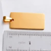 10pcs Wholesale Rectangle 20x40mm Stainless Steel Army ID Blank Dog Tags Pendant Necklace Jewelry Findings Hypollergenic 3