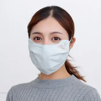 

Blue Fashion Printing Face Masks Anti Dust Washable Mask Disruptive Pattern Cutton Mouth Mask Letter Like Breathable Mask