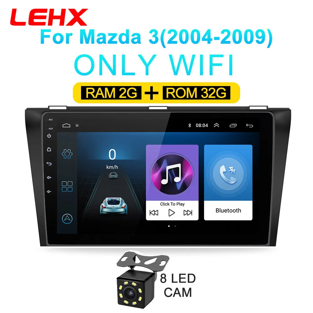 M3-932-CAM Автомобильный DVD gps android 8,1 автомобильный Радио стерео 2G 32G карта четырехъядерный 2 din Автомобильный мультимедийный плеер для Mazda 3 2004-2013 maxx axel - Цвет: M3-932-CAM