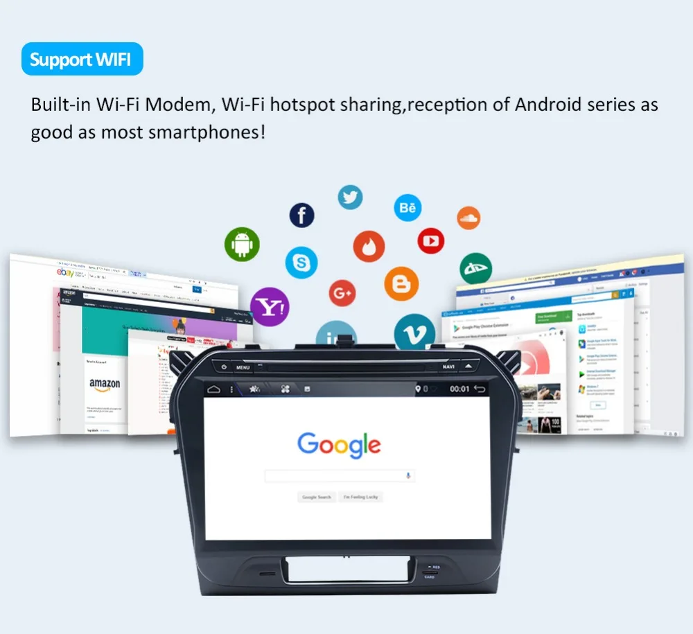 Perfect Bosion 2G+32G Android 9.0 Car DVD Player For Suzuki Vitara Radio Bluetooth 3/4G WiFi SWC 2 din car radio GPS Navigation System 13