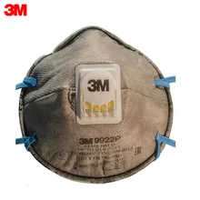 3M Полумаска фильтрующая для защиты сварщика, класс защиты FFP2 NR D, с клапаном выдоха 10 шт./уп., 9922P