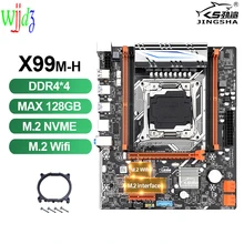 Jingsha – carte mère X99 M H, composant pc, compatible avec processeurs Intel LGA 2011, M ATX, DDR4, Kit Xeon E5 2678, 2620, V3 SSD, M.2, SATA 3.0 