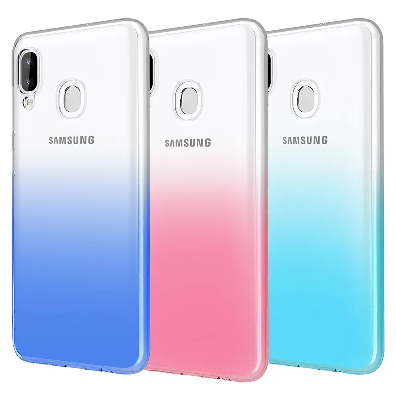 100 шт. Градиент красочный мягкий чехол из tpu для samsung A9S A8S A6S A70 A60 A50 A40 A30 A10 M30 M20 M10 ультратонкая Защитная крышка