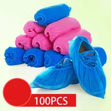 100 шт домашние Нескользящие плотные Одноразовые Бахилы для обуви домашние нетканые ткани пыленепроницаемые Чехлы для ног студенческие тканевые бахилы