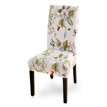 

1/2/4/6pcs Modern Removable Chair Cover Anti-dirty Seat Cover Printing Kitchen Slipcover For Wedding Restaurant Housse De Chaise