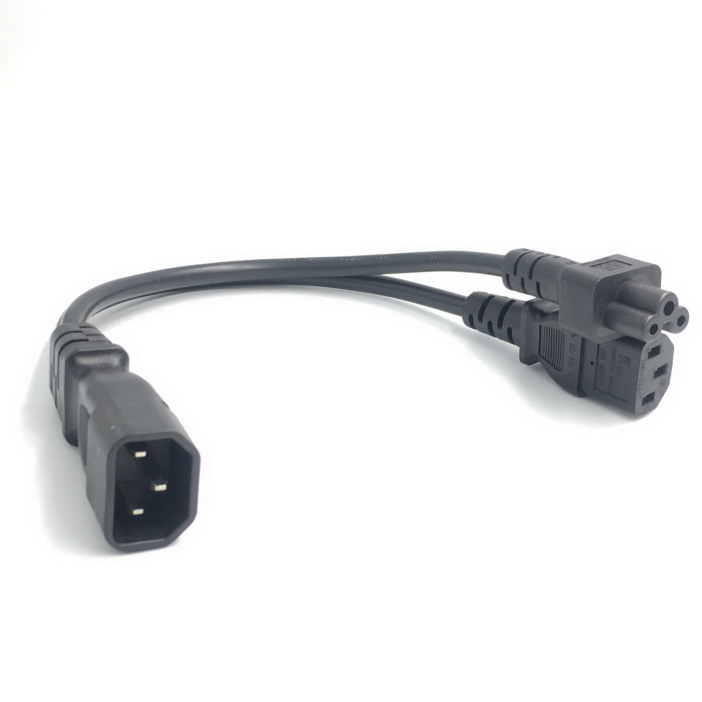 Y タイプ スプリッター電源コード、IEC320 C14 プラグ 3