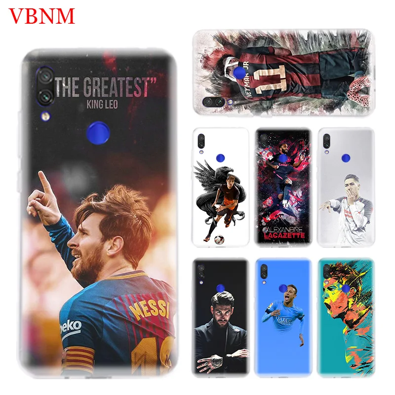 Модные футбол чехлы с футболистами чехол для телефона Xiaomi Redmi Note 7 фотоаппаратов