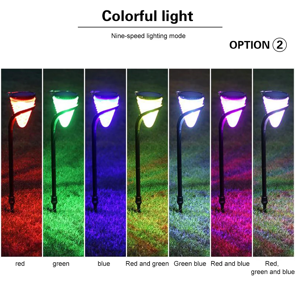 Уличный светодиодный светильник на солнечной батарее RGB, садовые декоративные лампы, светодиодный светильник на солнечной батарее, лампа на солнечной батарее, дорожка, фонари, лампа для домашнего декора