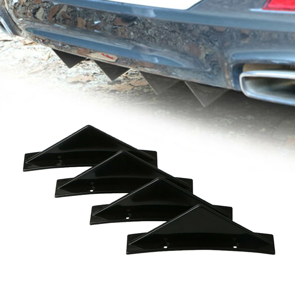 4X Auto Heckstoßstange Diffusor Shark Fin Heckdiffusor Spoiler Schutz Universal