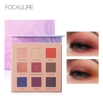 

FOCALLURE Newest Eyeshadow Palette 9 Colors Matte Shadow Palette Glitter Natural Waterproof Eye Makeup Cosmetics TSLM1
