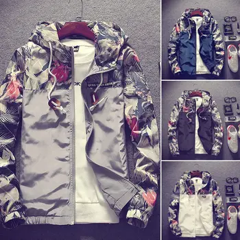 

New Men's Slim Collar Jackets Fashion Jacket Casual Coat Outerwear Zipper Lightweight Hooded Jacket Coat Lined Hoody Stylish