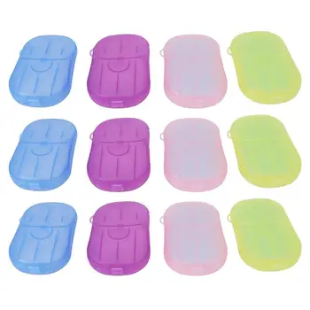 

12pcs Boxed Washing Hand Soap Paper Toilet Paper Portable Hand Washing Tablets Small Size SoapTablets For Outdoor