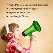 Портативный ручной 25 Вт Bullhorn Мегафон с сиреной громкий динамик запись рупорный гид динамик s микрофон громкий динамик