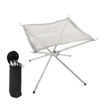 

Outdoor Portable Fire Rack Folding Table Grill Stainless Grid Wood Camping Heating Steel Light Super Point Stove Stove Char U0Q3